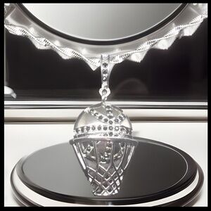 STERLING SILVER  🏀 Basketball With Hoop Pendant & SS925 Necklace